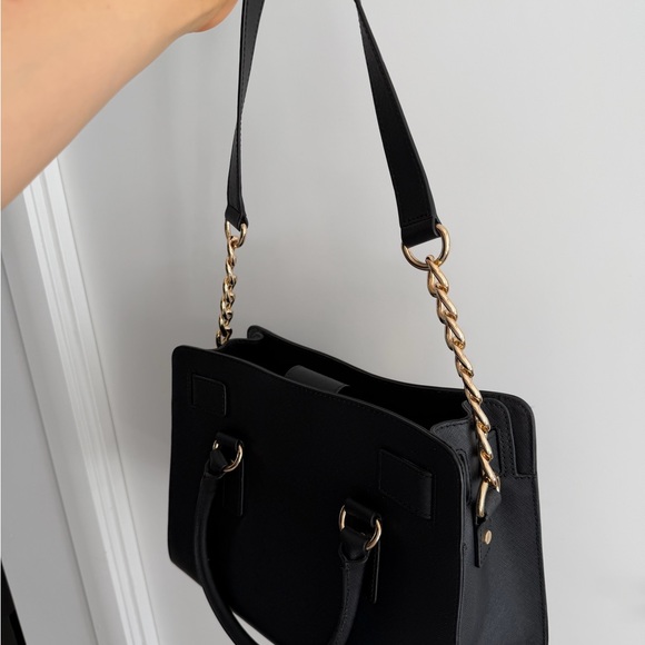 Michael Kors Black Satchel with Gold Accents - Picture 3 of 4